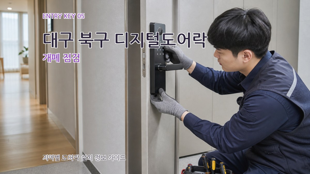 대구 북구 디지털도어락 개폐 점검