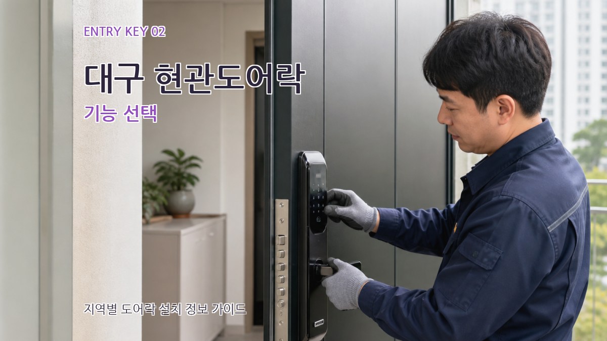 대구 현관도어락 기능 선택