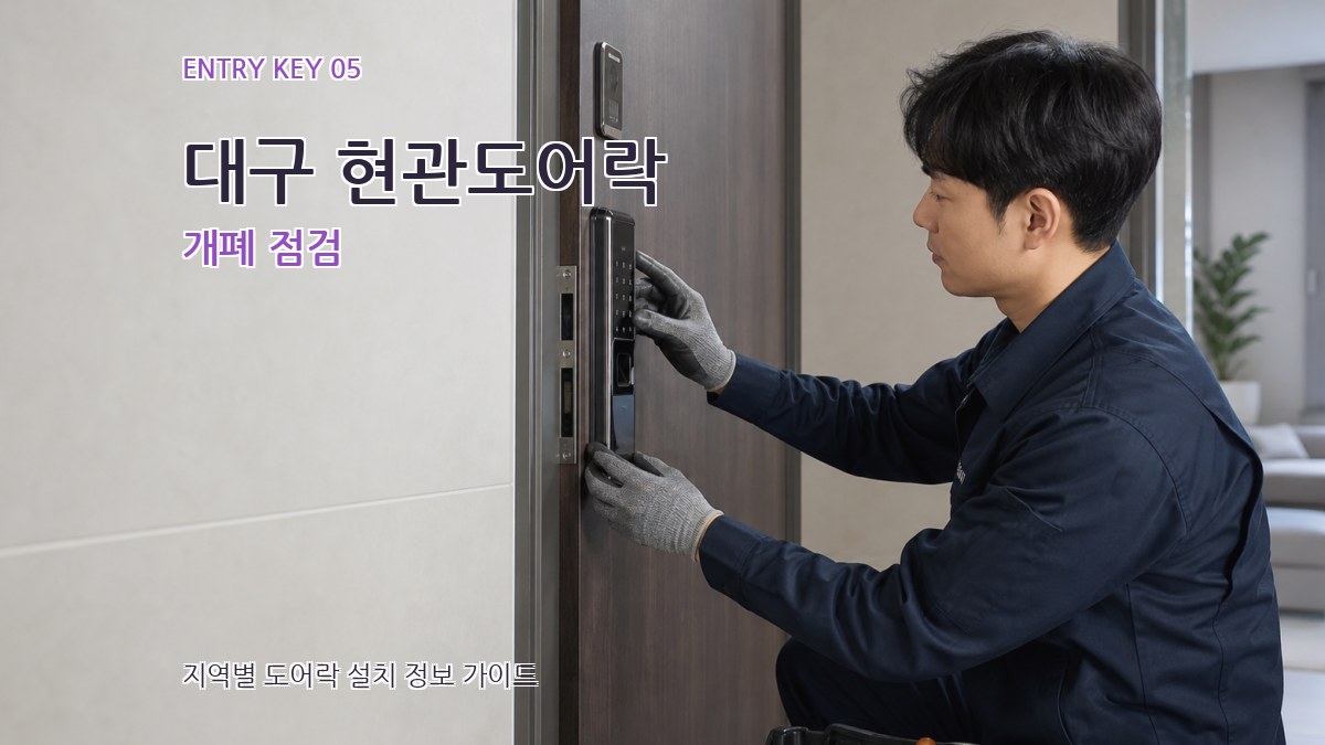대구 현관도어락 개폐 점검
