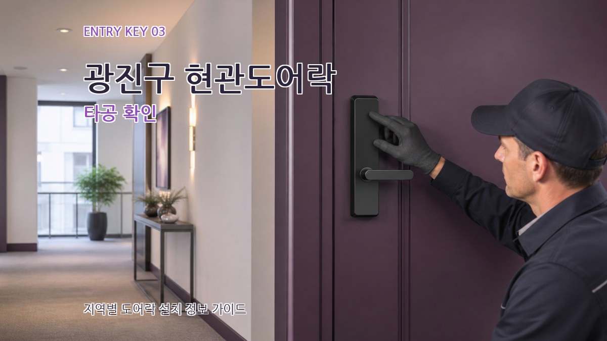 광진구 현관도어락 타공 확인