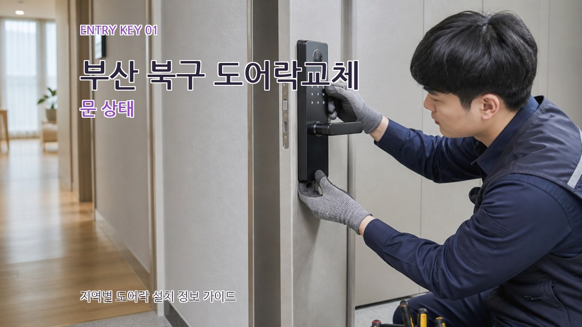 부산 북구 도어락교체 문 상태