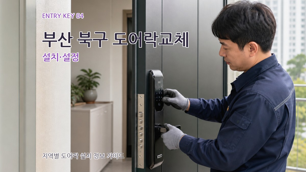 부산 북구 도어락교체 설치·설정