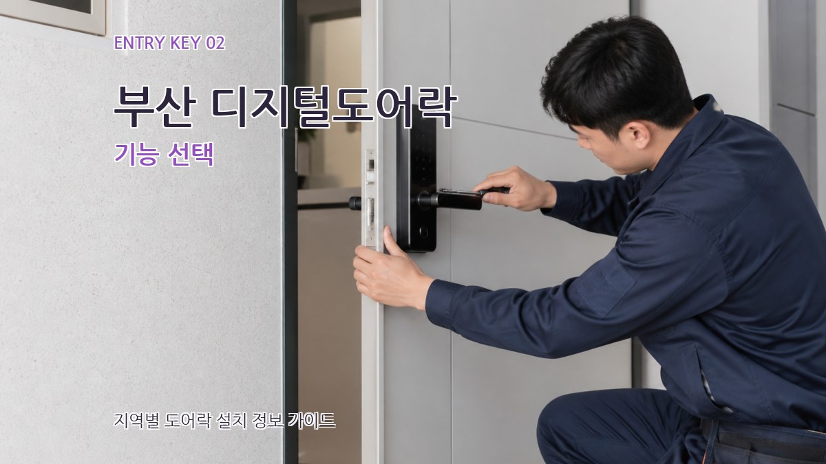 부산 디지털도어락 기능 선택