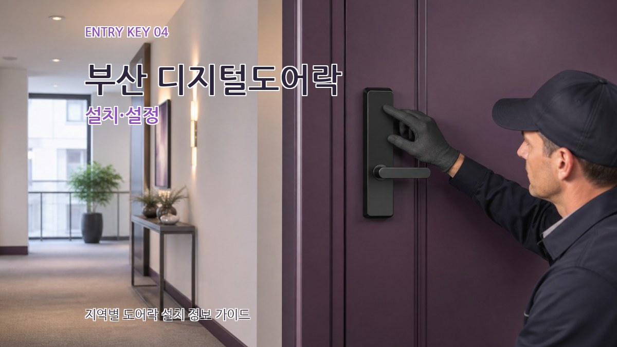 부산 디지털도어락 설치·설정