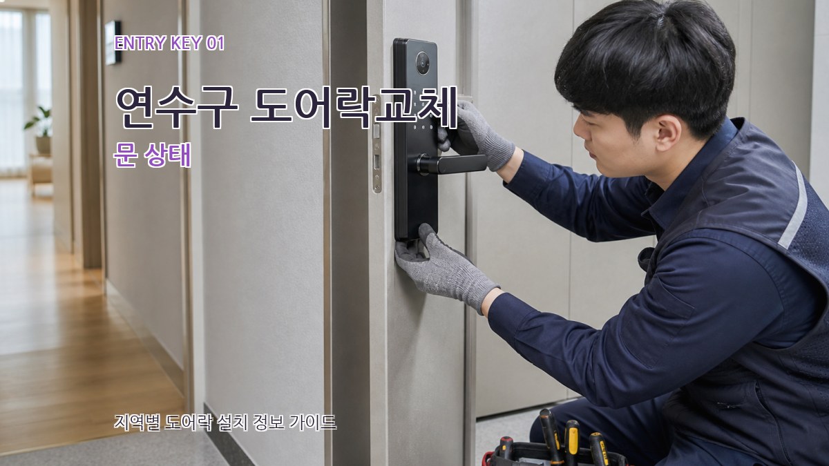 연수구 도어락교체 문 상태