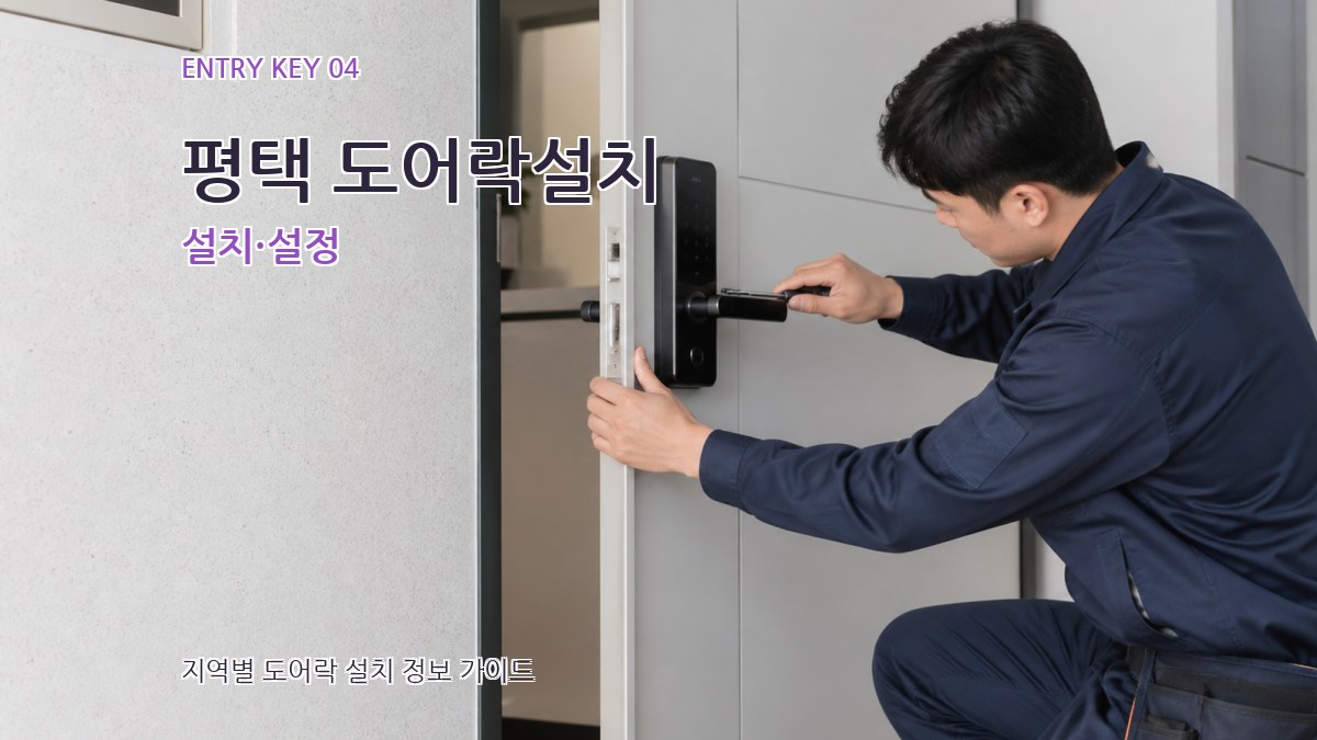평택 도어락설치 설치·설정