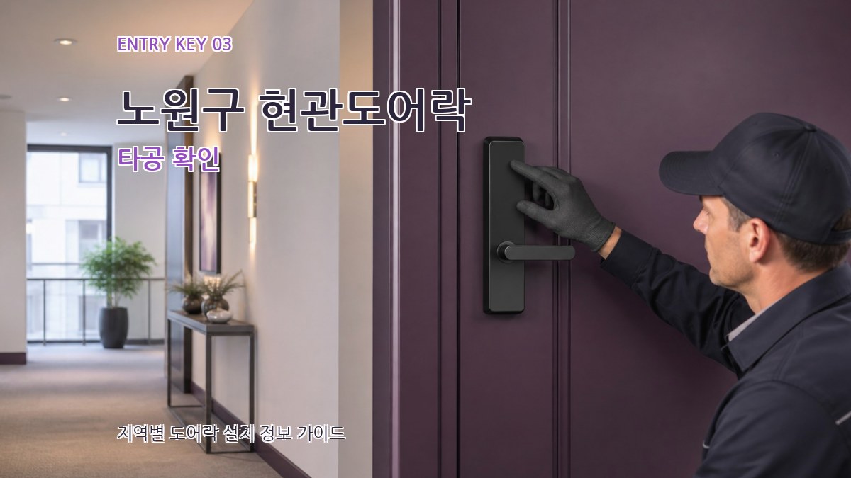 노원구 현관도어락 타공 확인