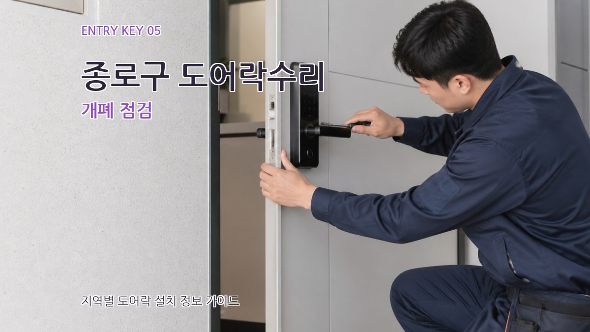 종로구 도어락수리 개폐 점검