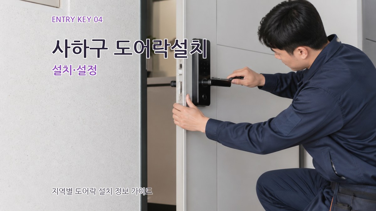사하구 도어락설치 설치·설정