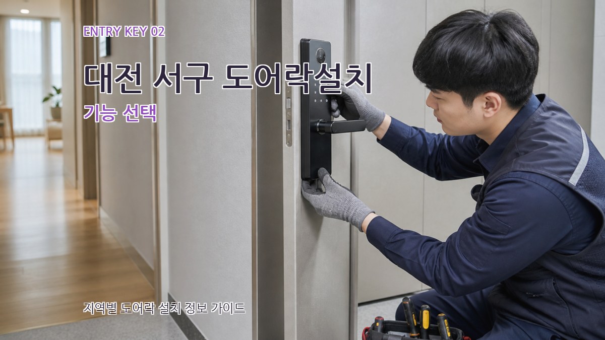 대전 서구 도어락설치 기능 선택