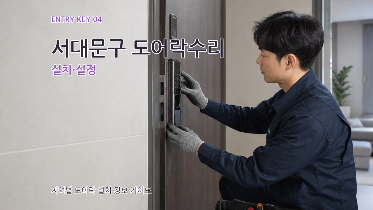 서대문구 도어락수리 설치·설정