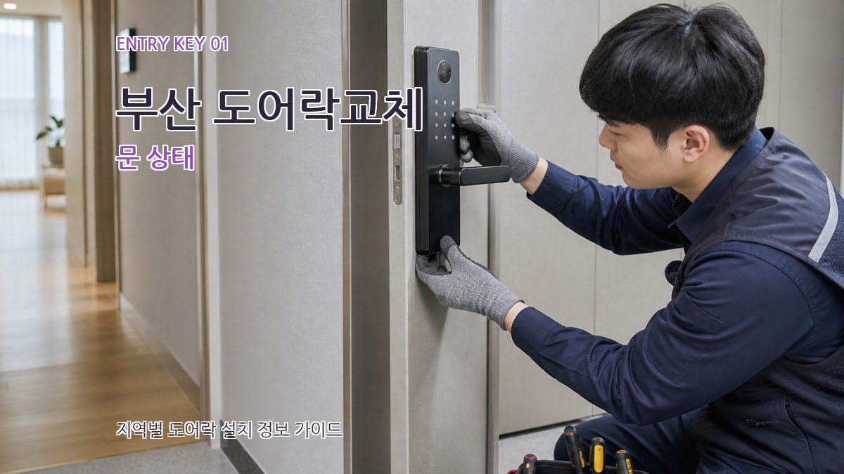 부산 도어락교체 문 상태