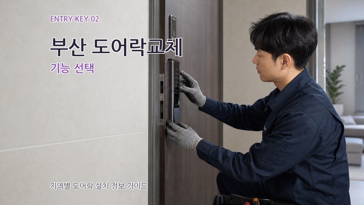 부산 도어락교체 기능 선택