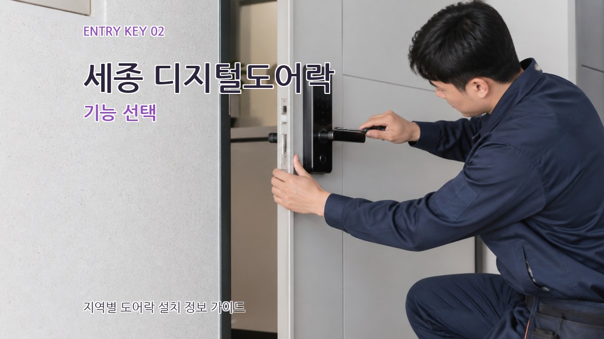세종 디지털도어락 기능 선택