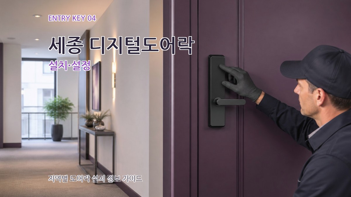 세종 디지털도어락 설치·설정