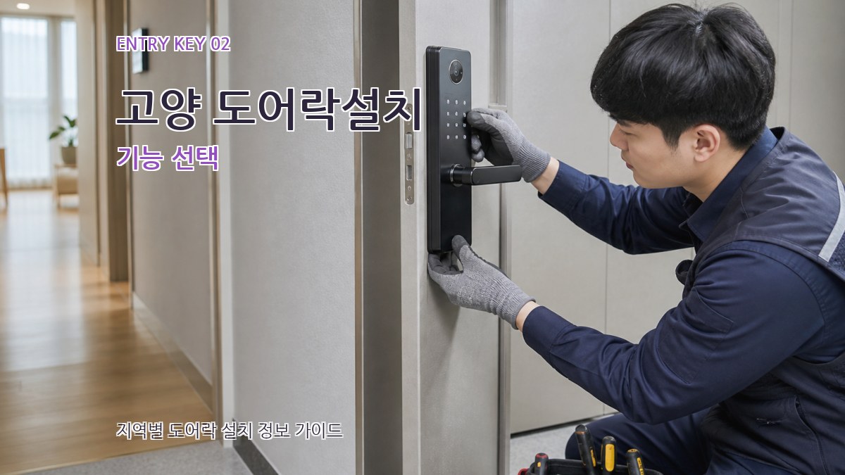 고양 도어락설치 기능 선택