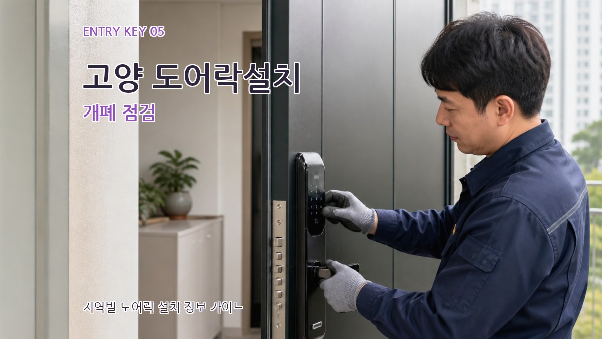 고양 도어락설치 개폐 점검