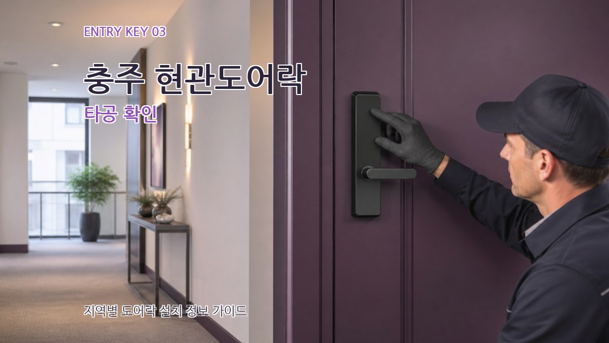 충주 현관도어락 타공 확인