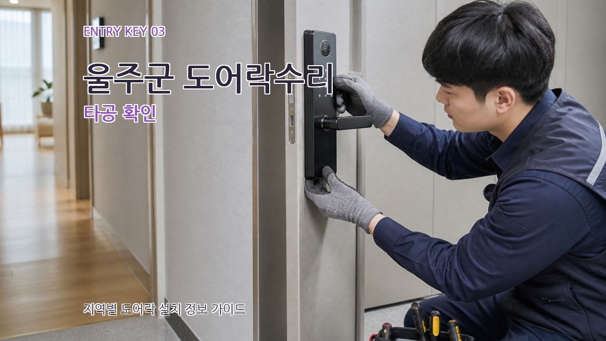 울주군 도어락수리 타공 확인