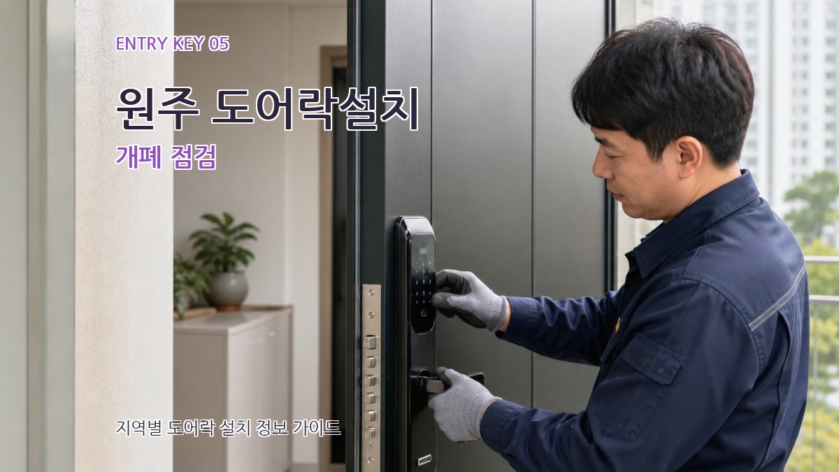 원주 도어락설치 개폐 점검