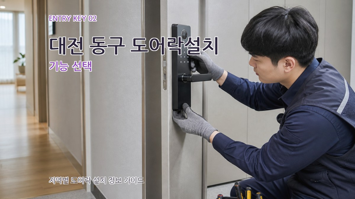 대전 동구 도어락설치 기능 선택
