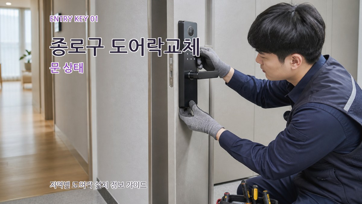 종로구 도어락교체 문 상태