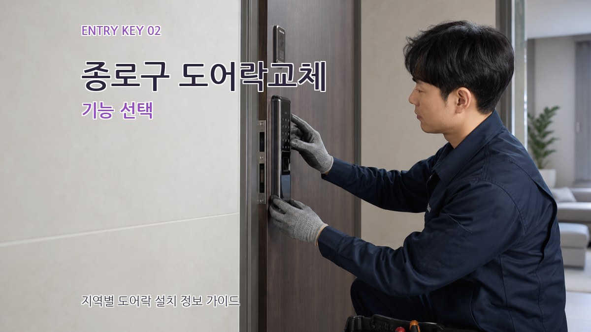 종로구 도어락교체 기능 선택
