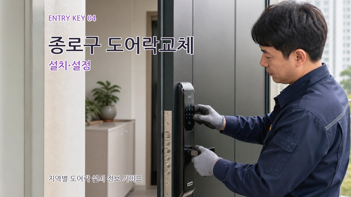 종로구 도어락교체 설치·설정