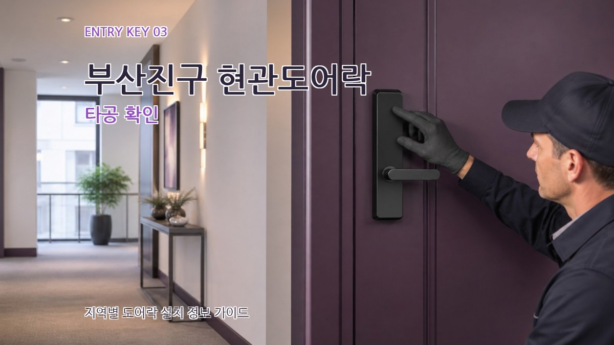 부산진구 현관도어락 타공 확인