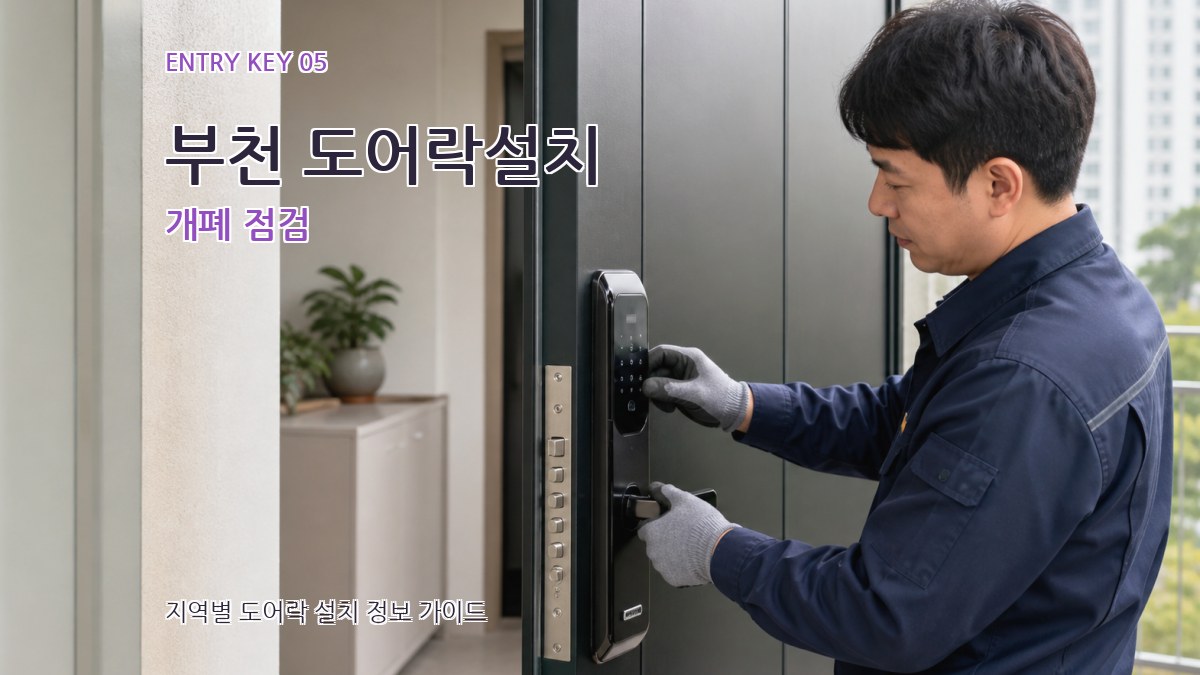 부천 도어락설치 개폐 점검