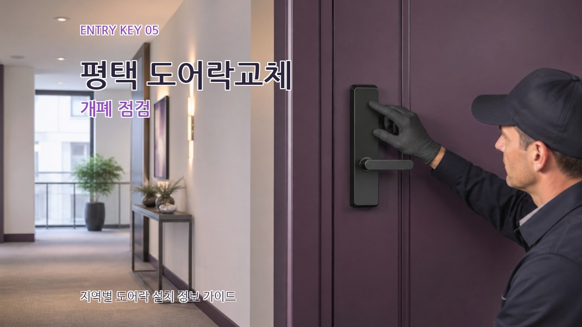 평택 도어락교체 개폐 점검
