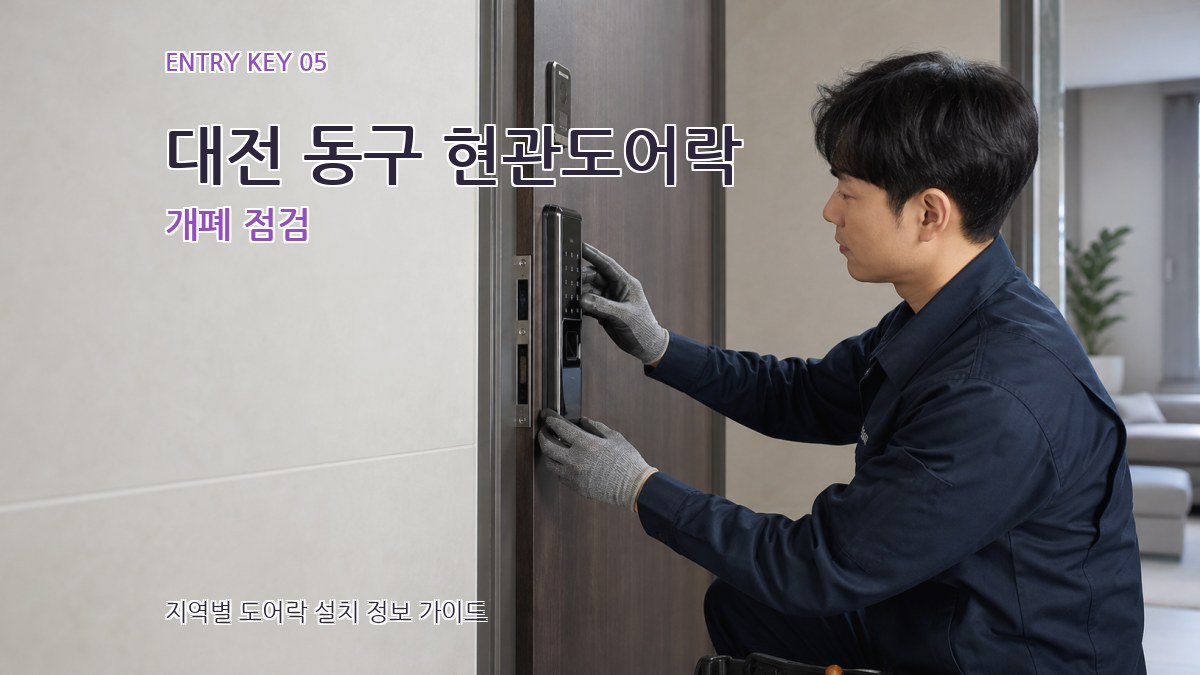 대전 동구 현관도어락 개폐 점검