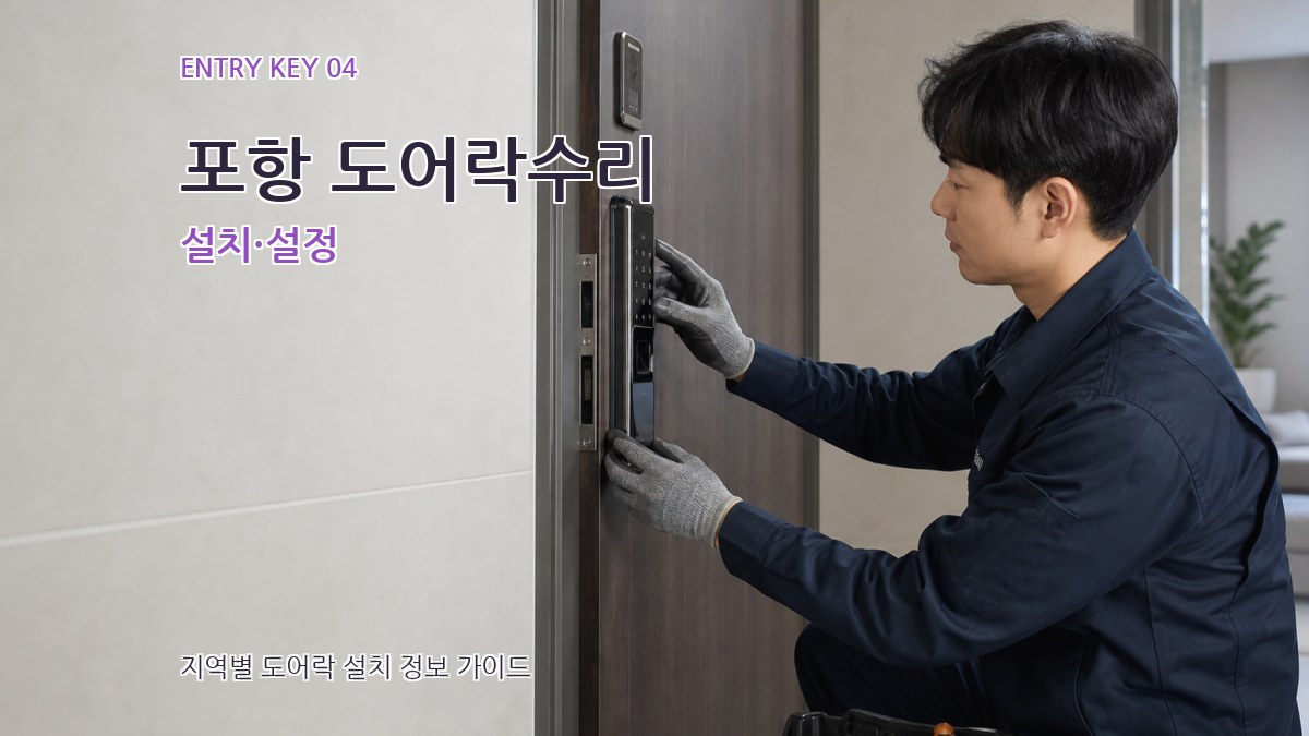 포항 도어락수리 설치·설정