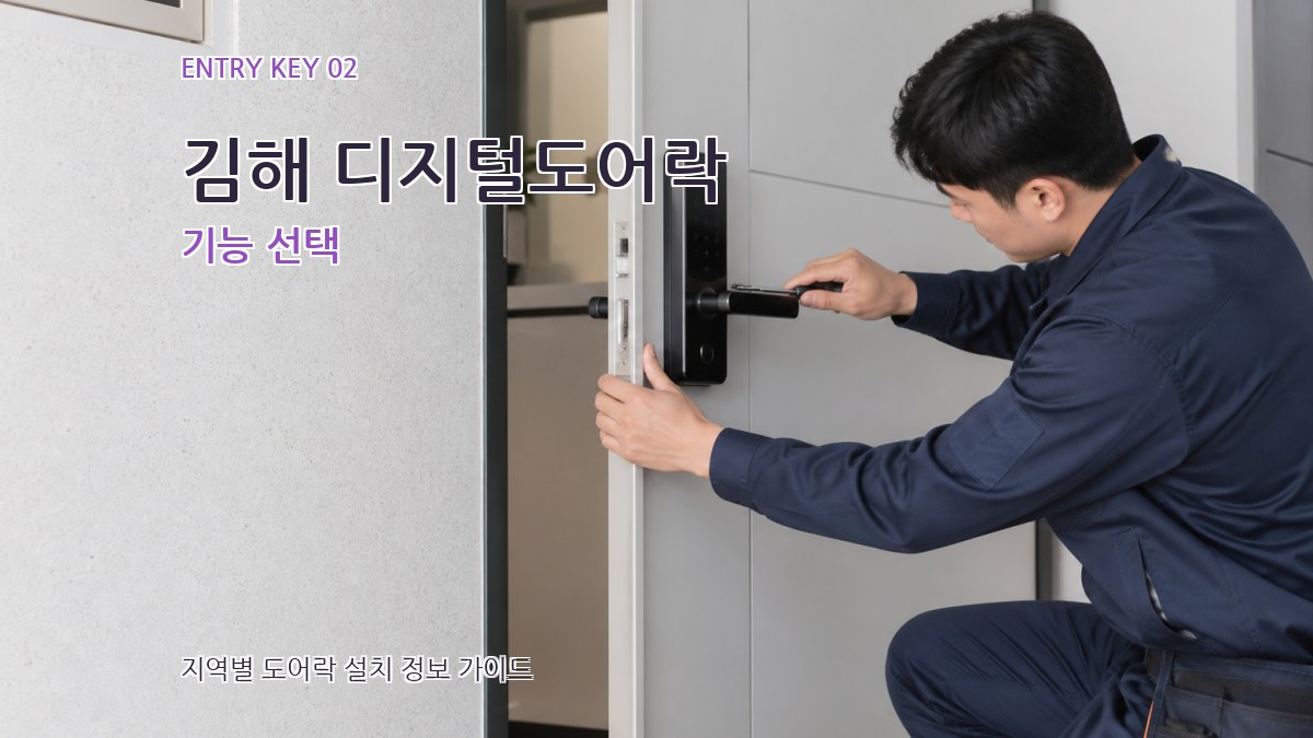 김해 디지털도어락 기능 선택