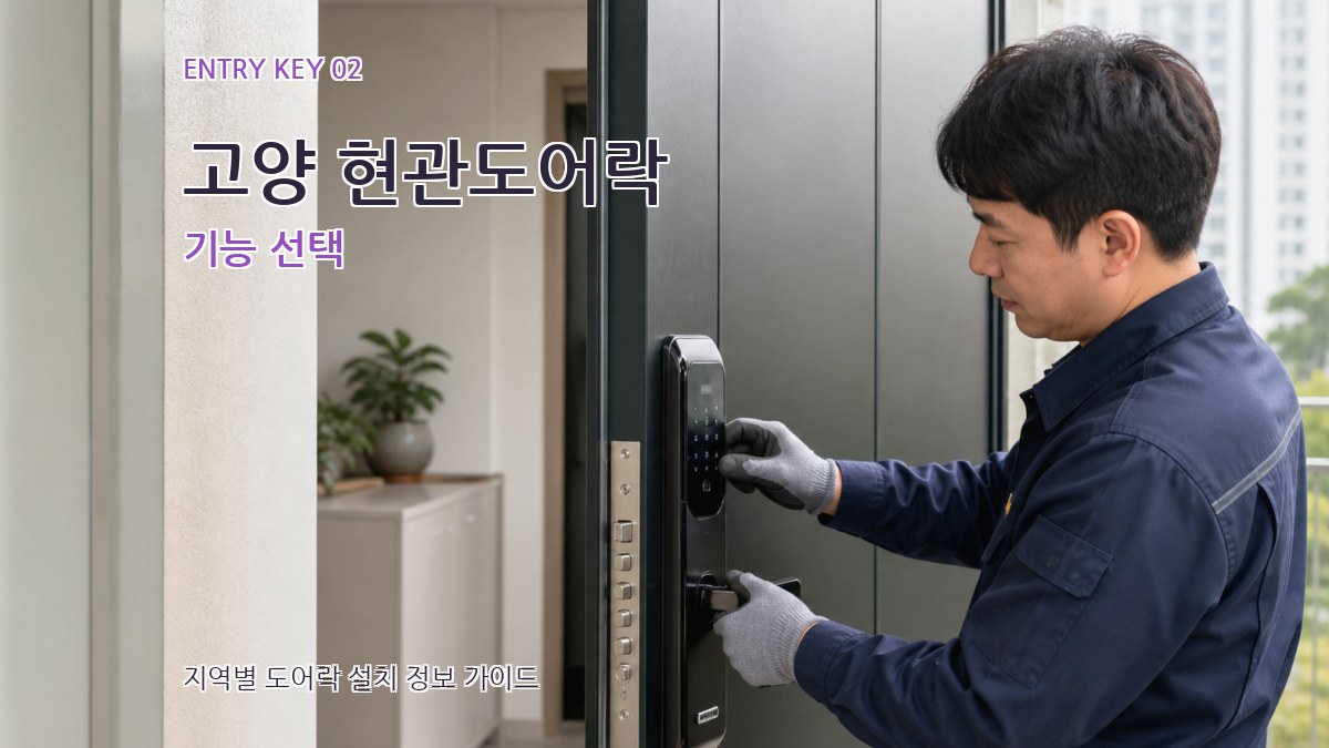 고양 현관도어락 기능 선택