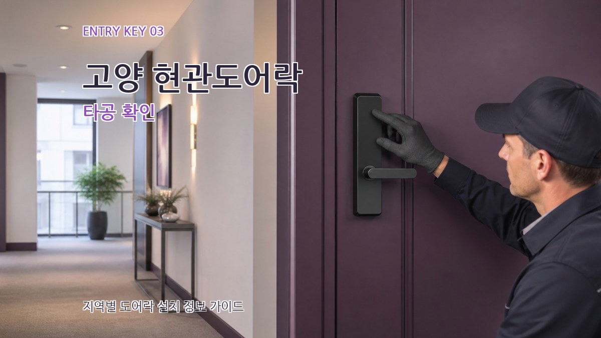 고양 현관도어락 타공 확인