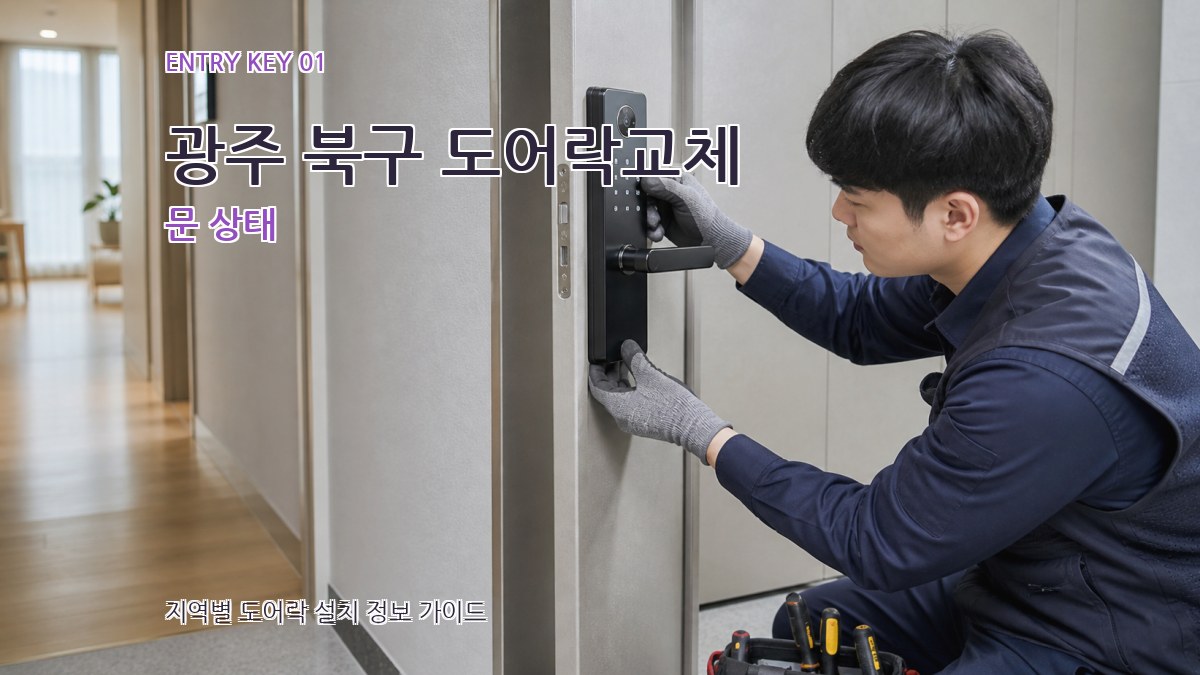 광주 북구 도어락교체 문 상태