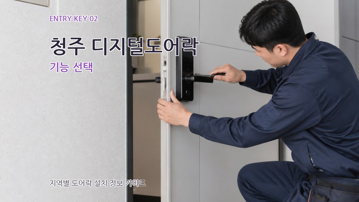 청주 디지털도어락 기능 선택