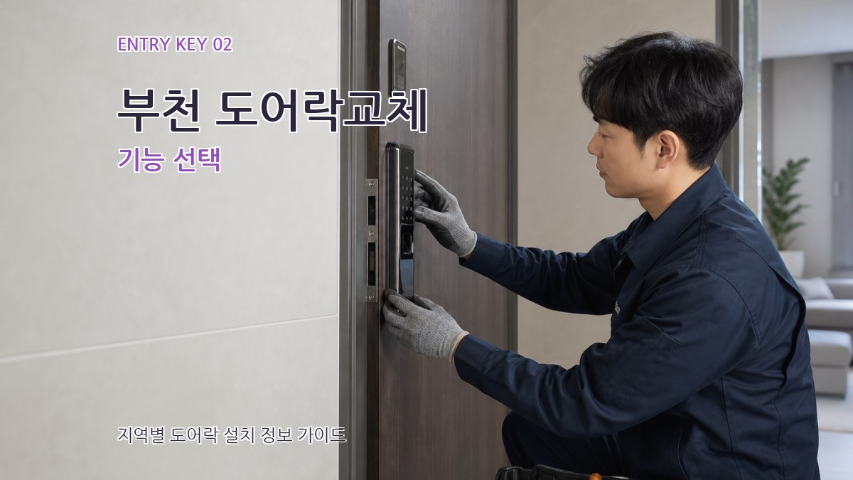 부천 도어락교체 기능 선택
