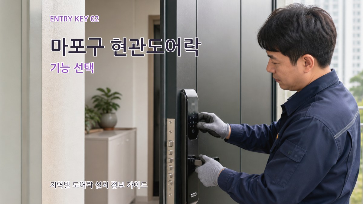 마포구 현관도어락 기능 선택