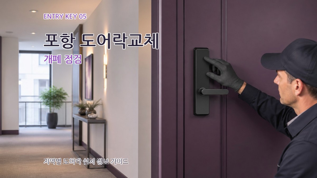 포항 도어락교체 개폐 점검
