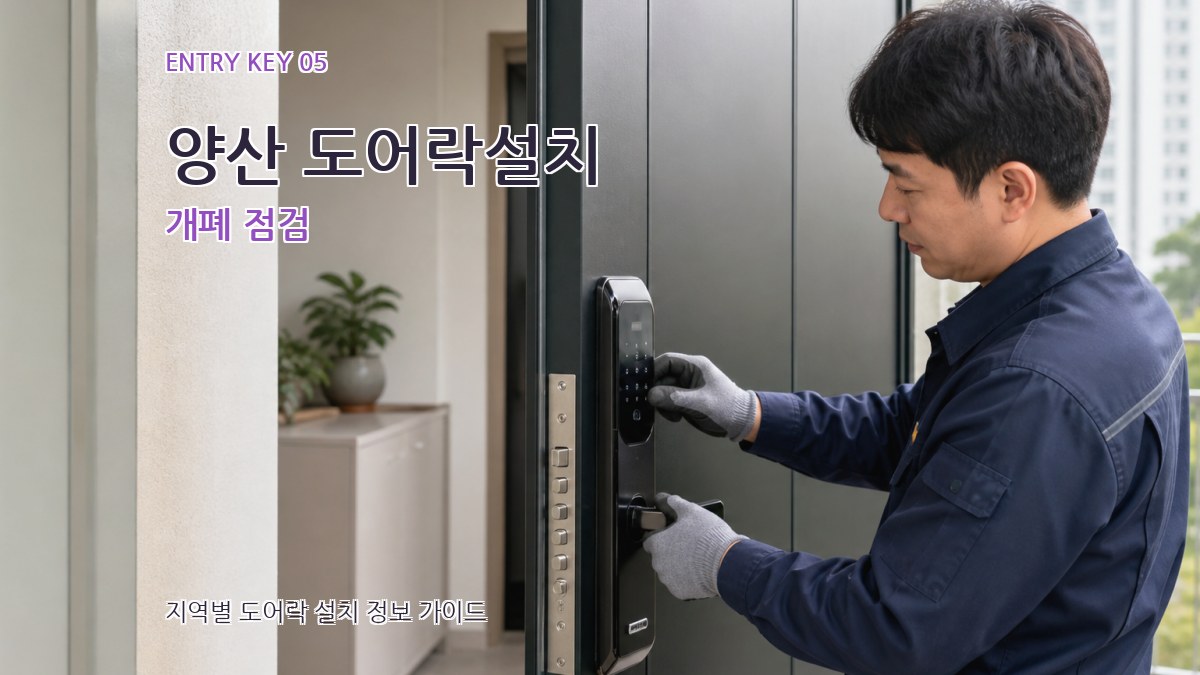 양산 도어락설치 개폐 점검