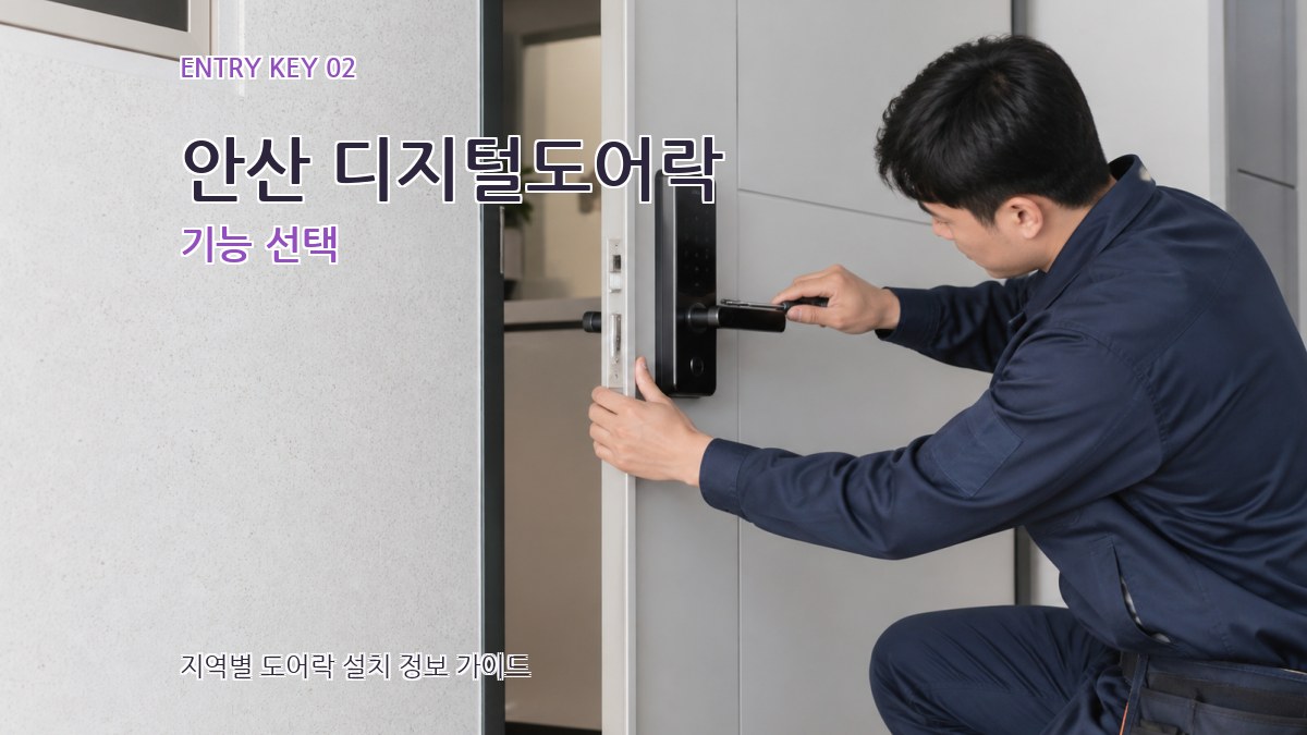 안산 디지털도어락 기능 선택