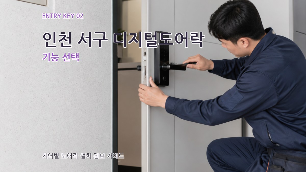 인천 서구 디지털도어락 기능 선택