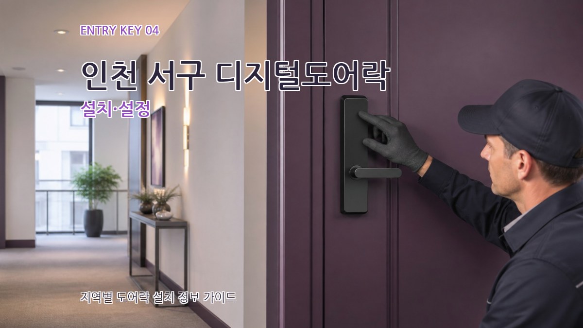 인천 서구 디지털도어락 설치·설정
