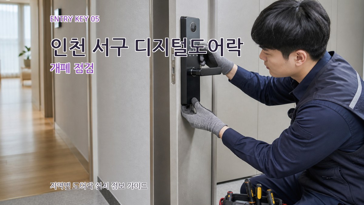 인천 서구 디지털도어락 개폐 점검