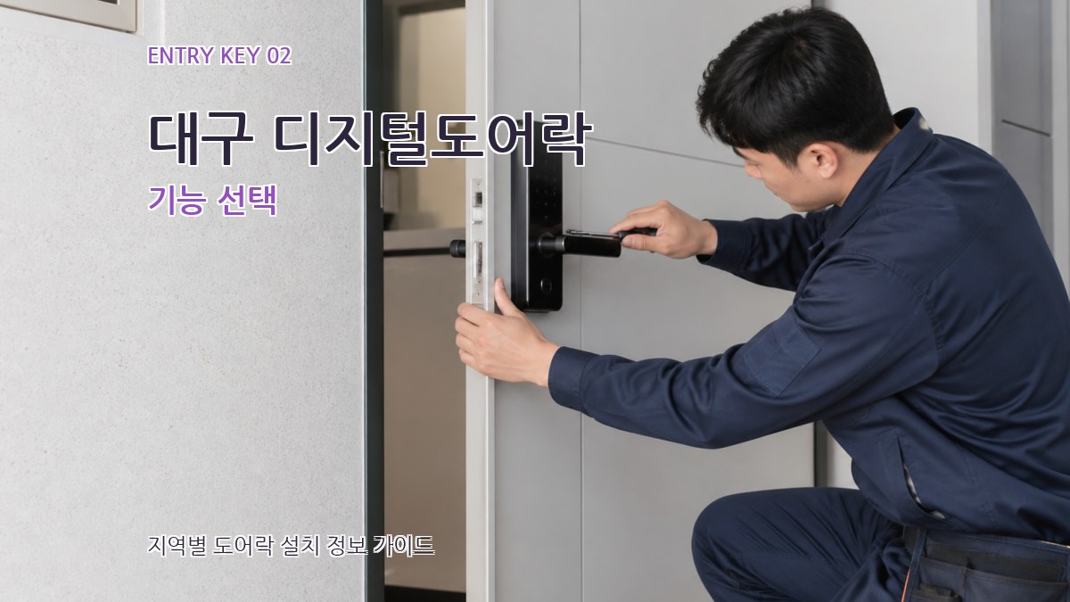 대구 디지털도어락 기능 선택