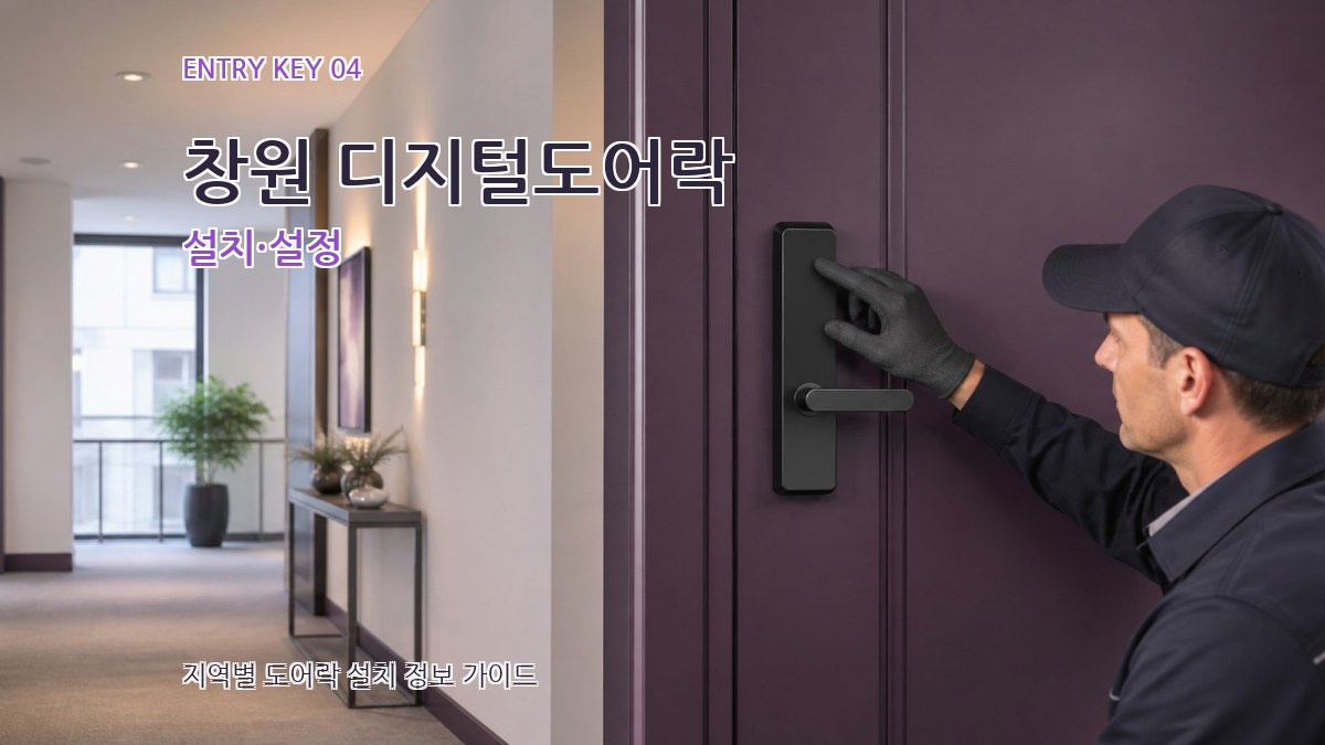 창원 디지털도어락 설치·설정