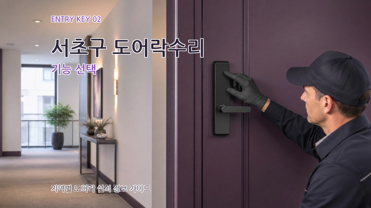 서초구 도어락수리 기능 선택