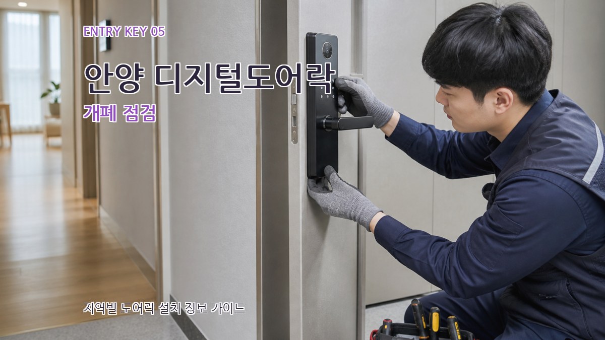 안양 디지털도어락 개폐 점검